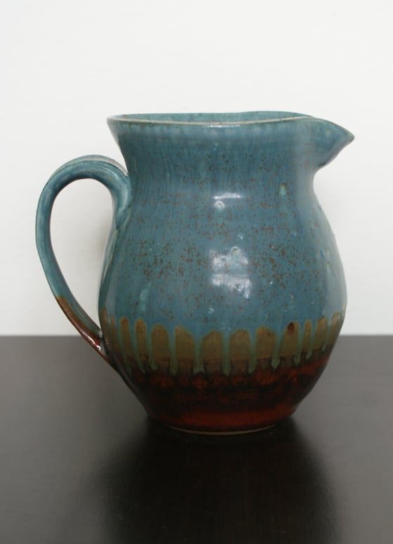 Image of Blue & Red Pitcher