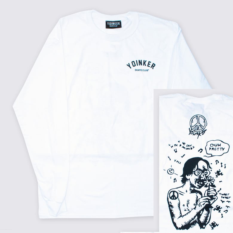 Image of Flower Sniffer White LS Tee
