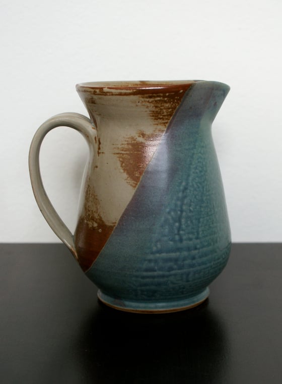 Image of White & Blue Pitcher