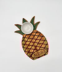 Image 1 of Pineapple Shaped Board with Bowl
