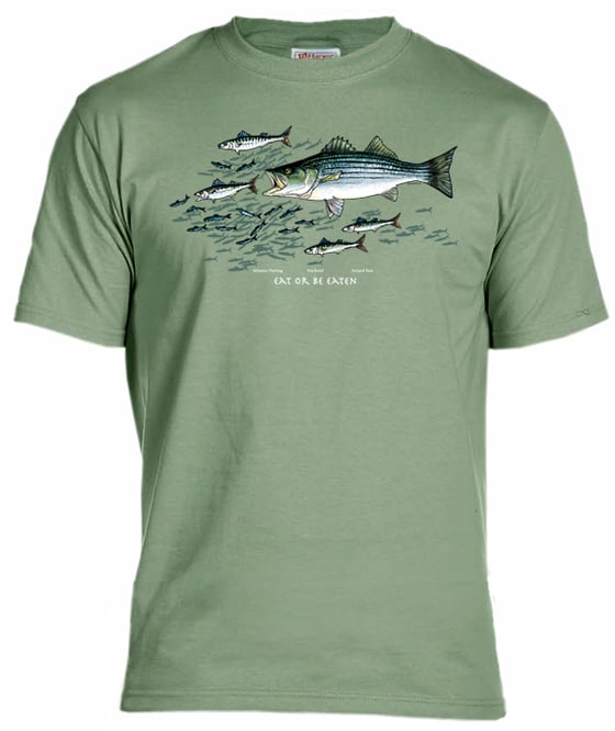 Image of Eat or Be Eaten Striped Bass t-shirt