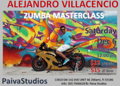 Image of Alejandro Villavicencio Zumba Masterclass Dec 6 @ Paiva Studios