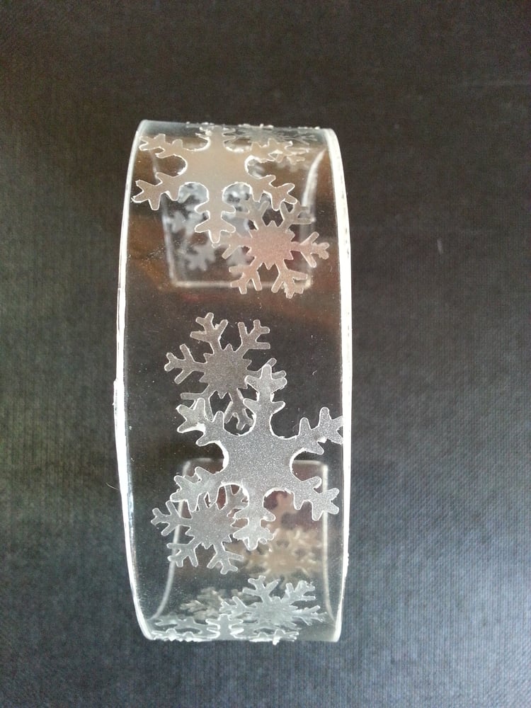 Image of frosted snowflake cuff