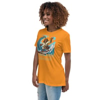 Image 5 of I Ride With Jesus Surfing Dark Women's Relaxed T-Shirt