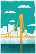 Image of Pittsburgh City of Bridges Silkscreen Art Print 2