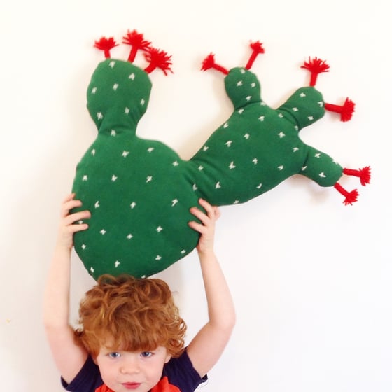 Image of Hug a cactus! Prickly Pear Cactus Cushion