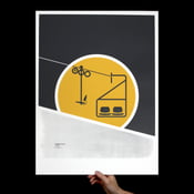 Image of Eames Chairlift Art Print (Screenprint), Snowboard, Ski, Chairlift, Office Art