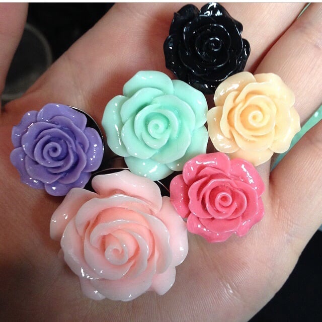 Image of Rose Plugs (sizes 0g-1 1/2")