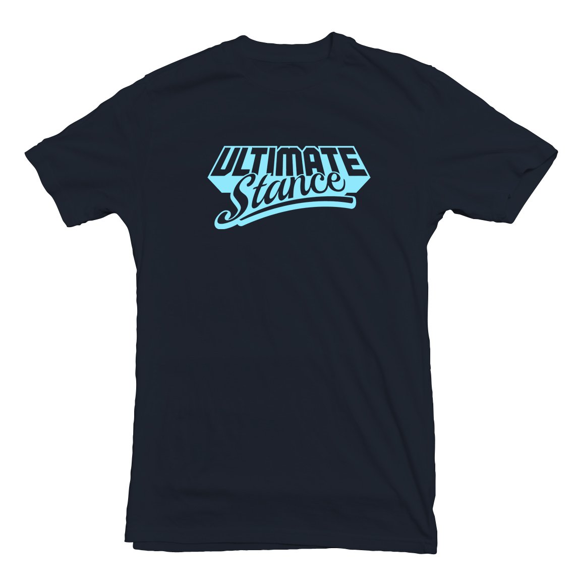 Image of Men's Ultimate Stance T-Shirt - Navy with Pale Blue Logo