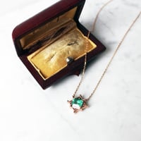 Image 3 of Art Deco Green Emerald Necklace