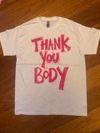 Image 2 of White Thank You Body with pink text (medium)