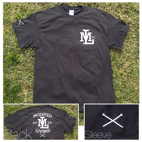 Image of Modified Living "MxL" T-Shirt (Black w/ White Image)