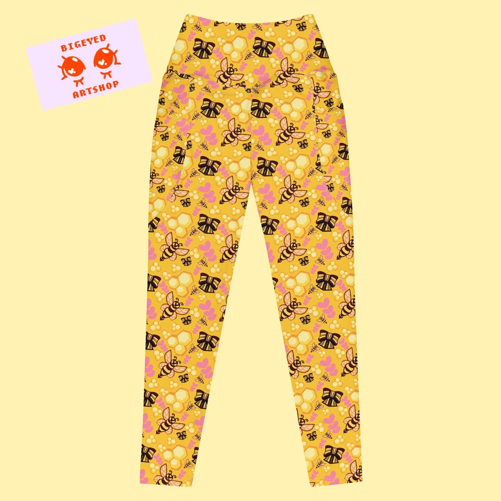 Image of Arcadion's Number One Bee-tuber! Leggings with Pockets