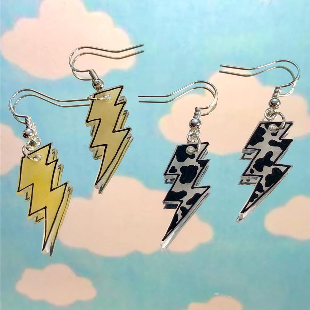 Image of lightning bolt earrings