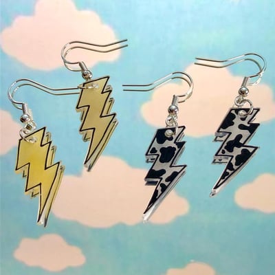 Image of lightning bolt earrings