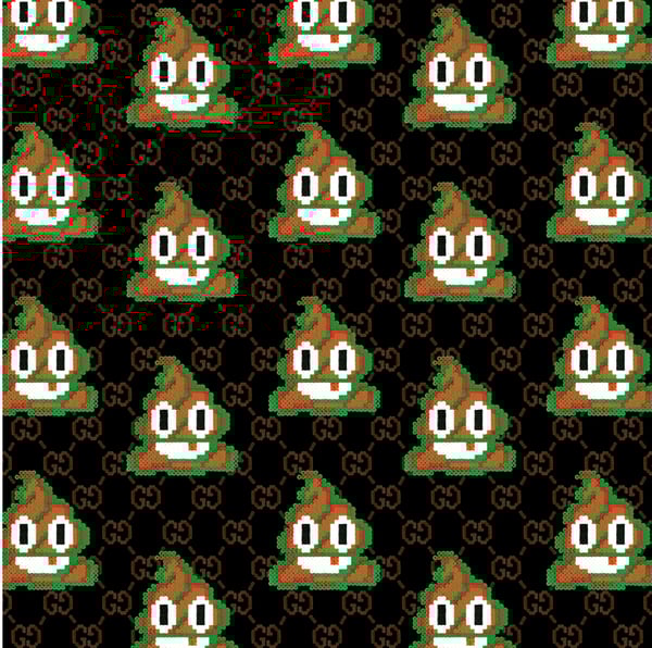 Image of Red Green Stripe Poo Scarf