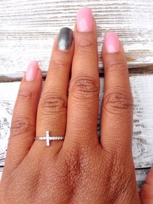 Image of Sterling Silver Cross Ring