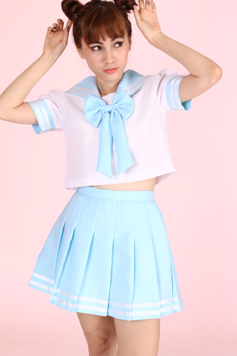 Image of Made To Order - Sailor Moon Inspired 2 Piece Set in Baby Blue