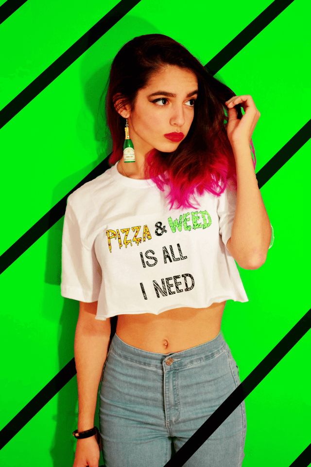 Image of Pizza & Weed Shirt-Choose Your Cut.