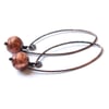 Dandelion copper drop earrings
