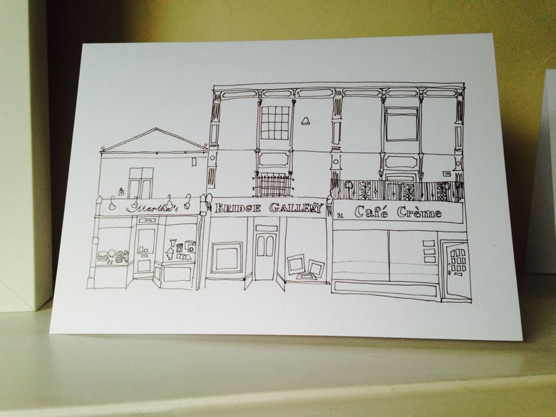 Image of Martha's, Bridge Gallery & Cafe Creme - large greetings card