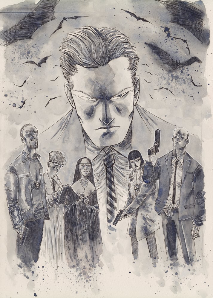 Image of GOTHAM BY MIDNIGHT #1 ORIGINAL COVER ART