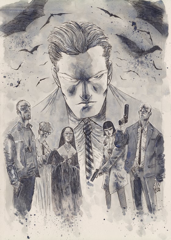 Image of GOTHAM BY MIDNIGHT #1 ORIGINAL COVER ART