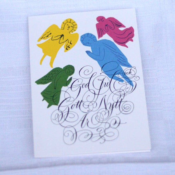 Christmas card Julkort, änglar
