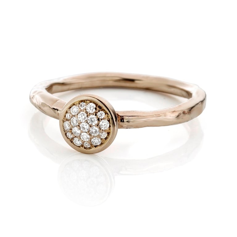 Beeld van Stacking ring white gold and cognac