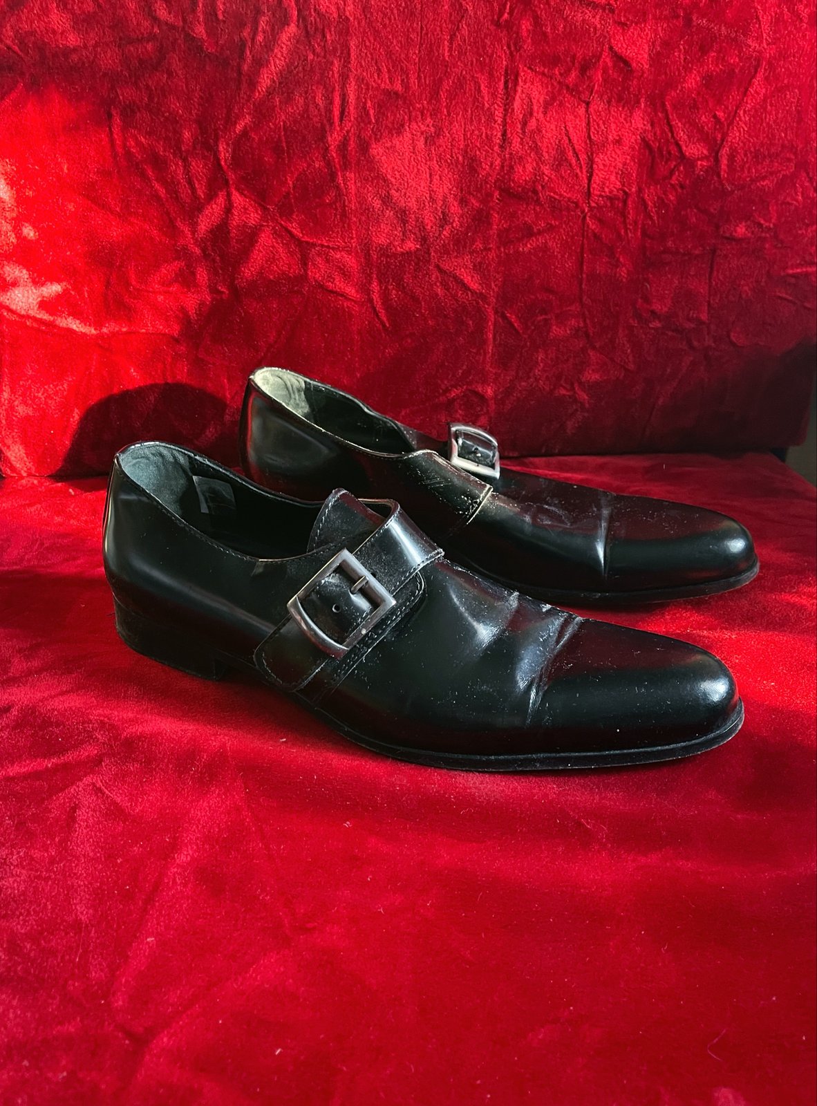 Vintage Buckle Monk Strap Loafers BRASS ARROW