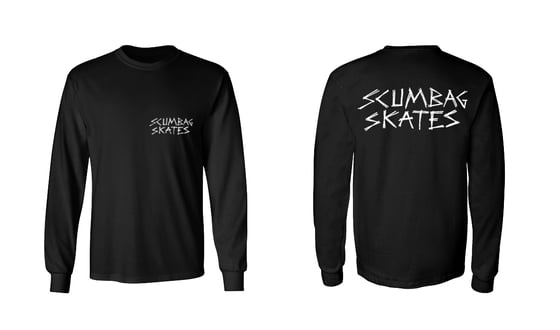 Image of Black Long Sleeve Scumbag Skates
