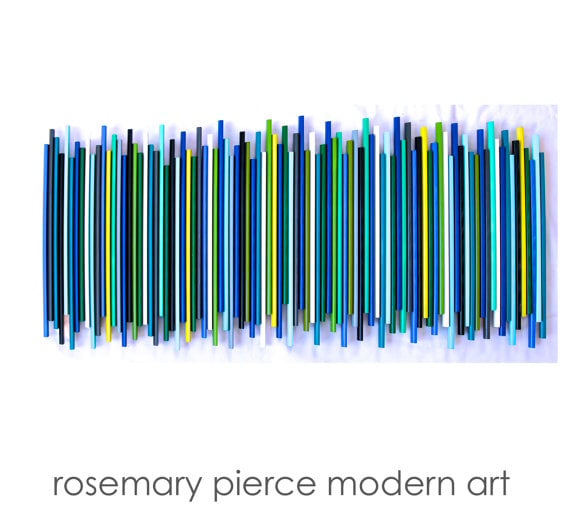 'STICKS IN COOL' Colorful Painted Wood Wall Stick Sculpture