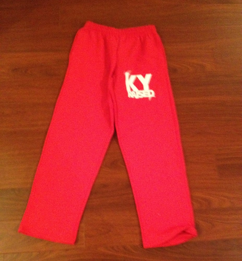 Ky Raised â KY Raised Red & White Sweatpants