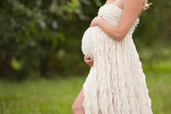 Image of Ruffle Maternity Gown 