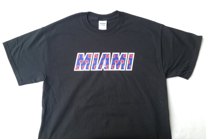 Image of PHISH lot shirt MIAMI Fishman donuts Black HIGH QUALITY, SCREEN PRINT 100% Cotton