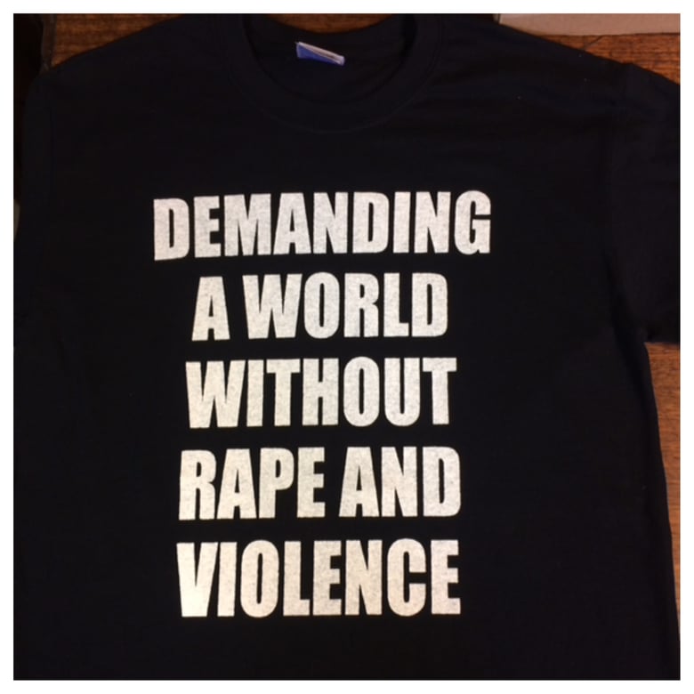 Image of "Thursdays in Black" w/ White Print T-shirt