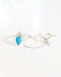 Image of Chain Ring midi and Natural Turquoise