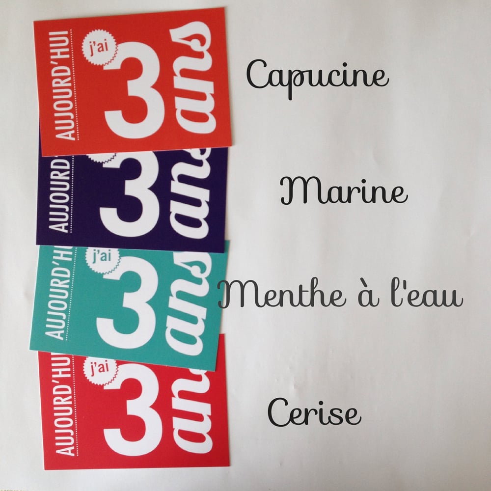 Image of 3 ans - Carte postale
