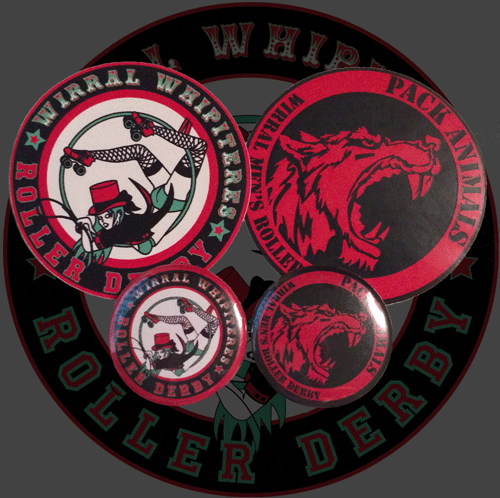 Image of WRD badge and sticker pack