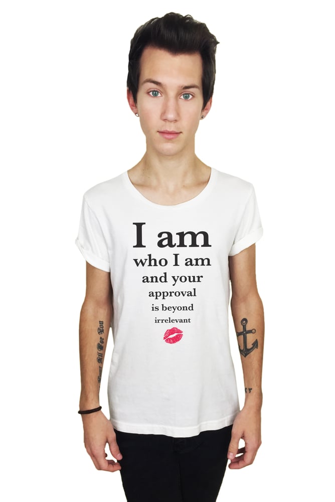 Image of White I AM WHO I AM shirt
