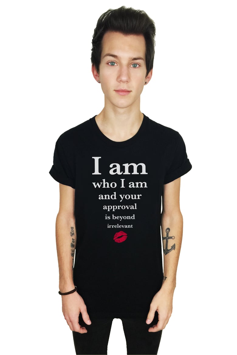 Image of Black I AM WHO I AM shirt