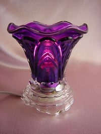 Purple Glass Electric Oil Lamp