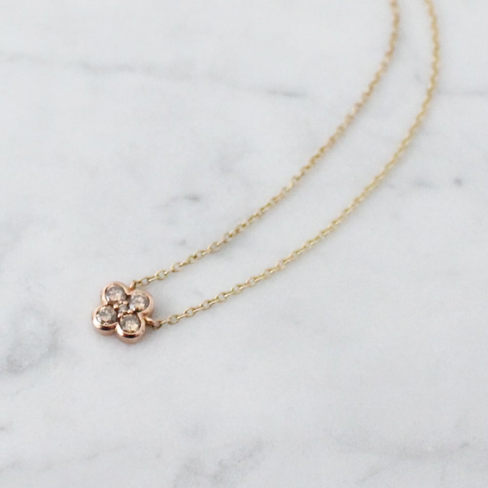 Pink Clover Necklace | vasa new york