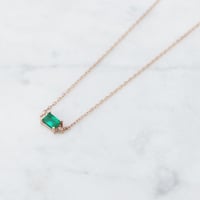 Image 4 of Mini Sparkling Emerald Necklace