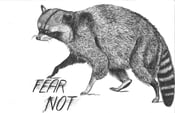 Image of 'Fear Not' Raccoon Poster