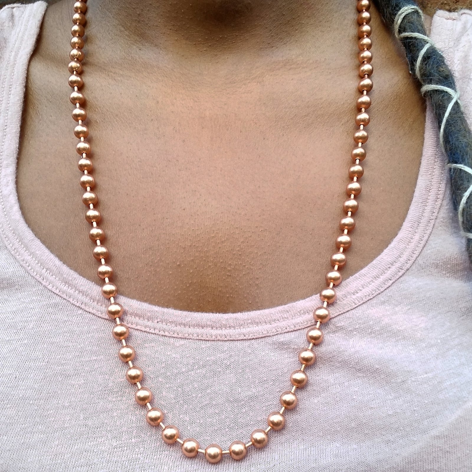 solid copper ball chain