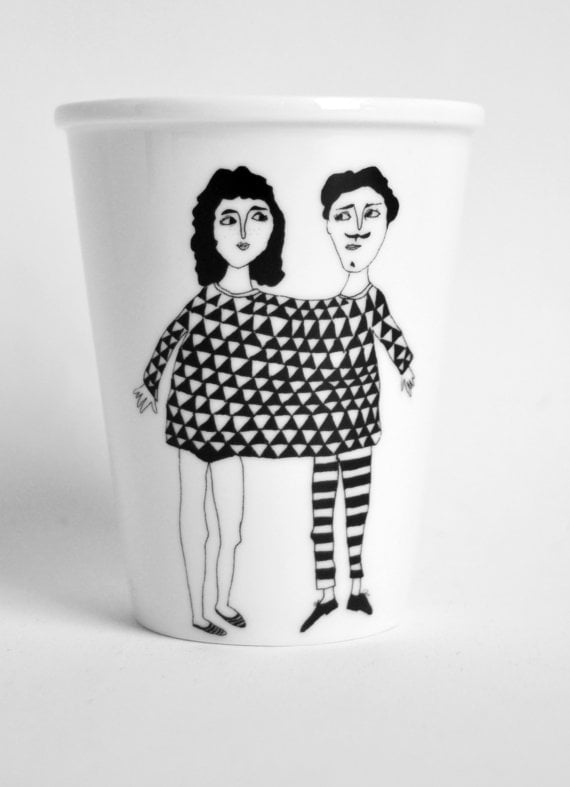 Image of Gobelet porcelaine "Happy together"