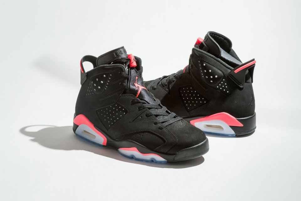 air jordan 6 black infrared on feet