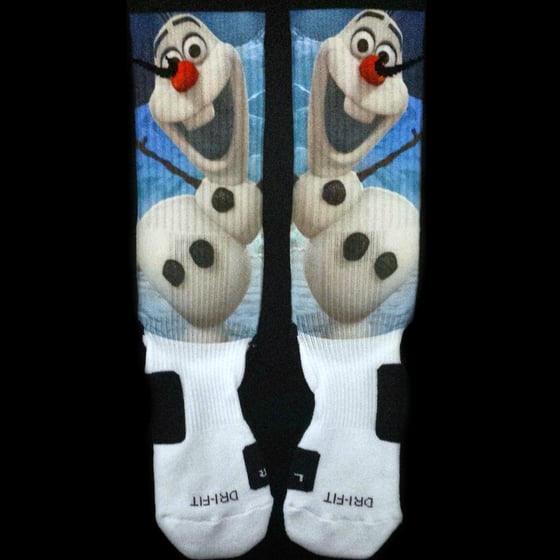 Image of Olaf Frozen Custom Nike Elite Socks