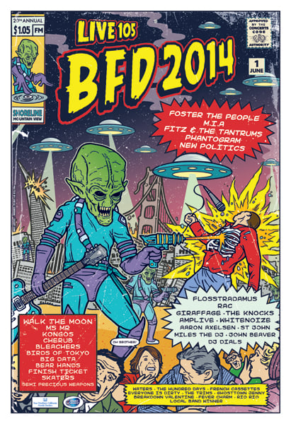 Image of Live 105 BFD 2014 Poster
